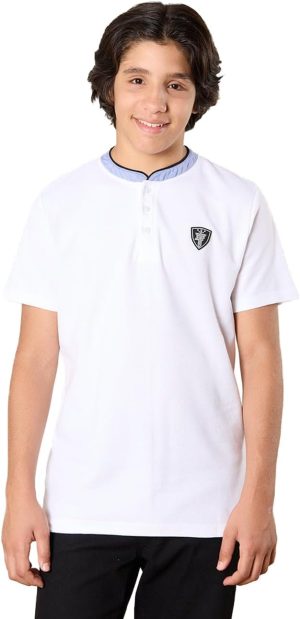REDTAG Senior Boys Embellished Polo Shirt