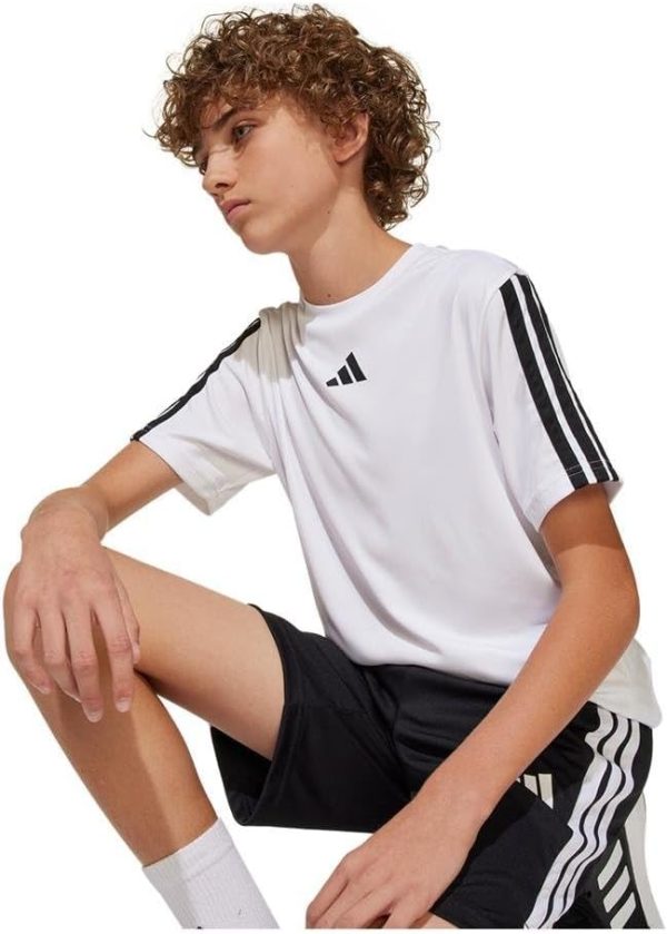 ⁦adidas Boys Train Essentials 3-Stripes T-Shirt Kids T-Shirt⁩ - الصورة ⁦6⁩