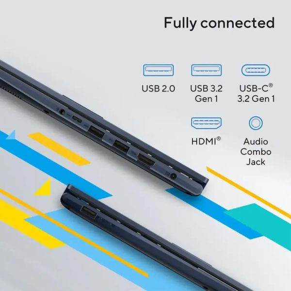 ⁦ASUS Vivobook 14(2025), 14", FHD Slim Laptop, Intel 13th Core i5-1334U, UHD Graphics, Privacy Camera, Bluetooth5.1, Windows 11 H, Quiet Blue, W/HDMI (16GB RAM | 2TB SSD)⁩ - الصورة ⁦6⁩