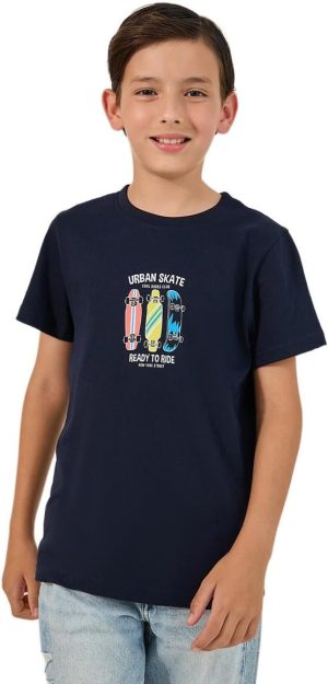 Styli Boys Graphic Print Round Neck T-Shirt