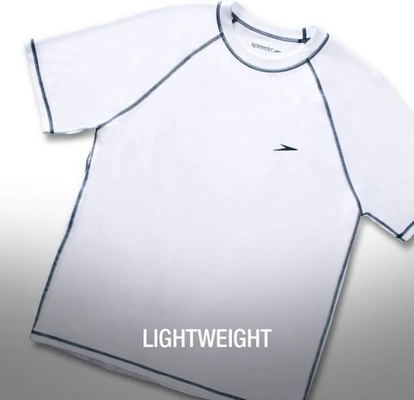 ⁦Speedo Men's Uv Swim Shirt Long Sleeve Loose Fit Easy Tee⁩ - الصورة ⁦4⁩