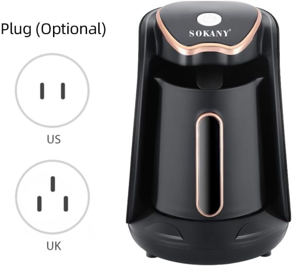 ⁦Labymos Electric Turkish Coffee Maker Machine with 250ml/1 Cup Coffee Pot Single Serve Espresso Maker 600W Heating Coffee Pot 5 Minute Quick Making with Induction -drip Function⁩ - الصورة ⁦5⁩