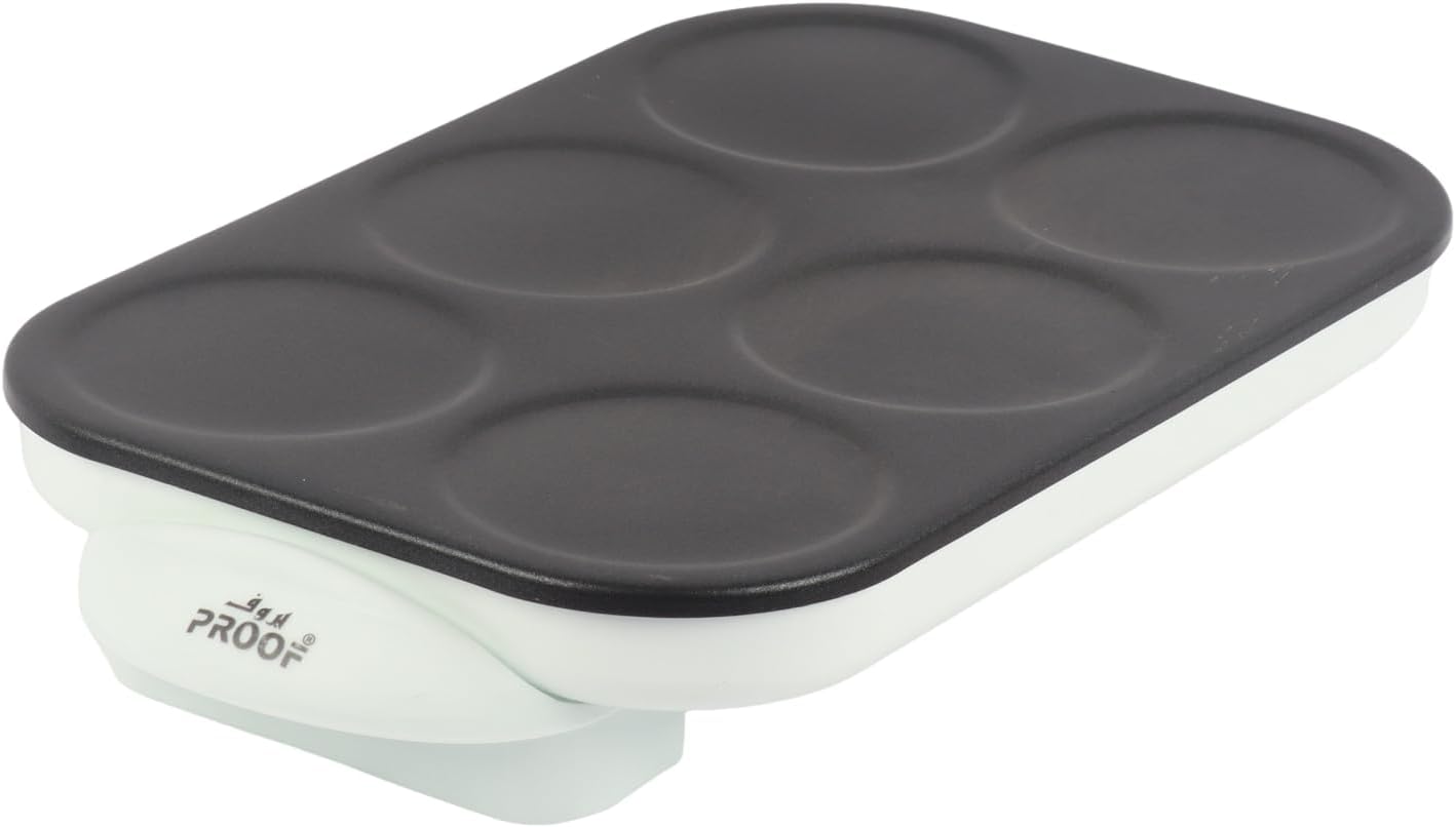 Proff Electric Pancake Maker - Non-Stick Surface 1500W Non-Stick Surface Suitable for Home Use (Medium 6pcs) 2 Proff Electric Pancake Maker - Non-Stick Surface 1500W Non-Stick Surface Suitable for Home Use (Medium 6pcs) - الصورة 2