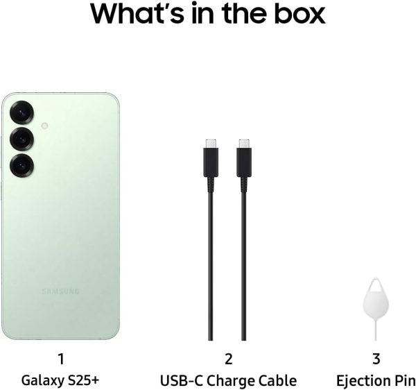 ⁦SAMSUNG Galaxy S25+ Cell Phone, 512GB AI Smartphone, Unlocked Android, AI Camera, Fast Processor, ProScaler Display, Long Battery Life, 2025, Mint (International Version)⁩ - الصورة ⁦10⁩