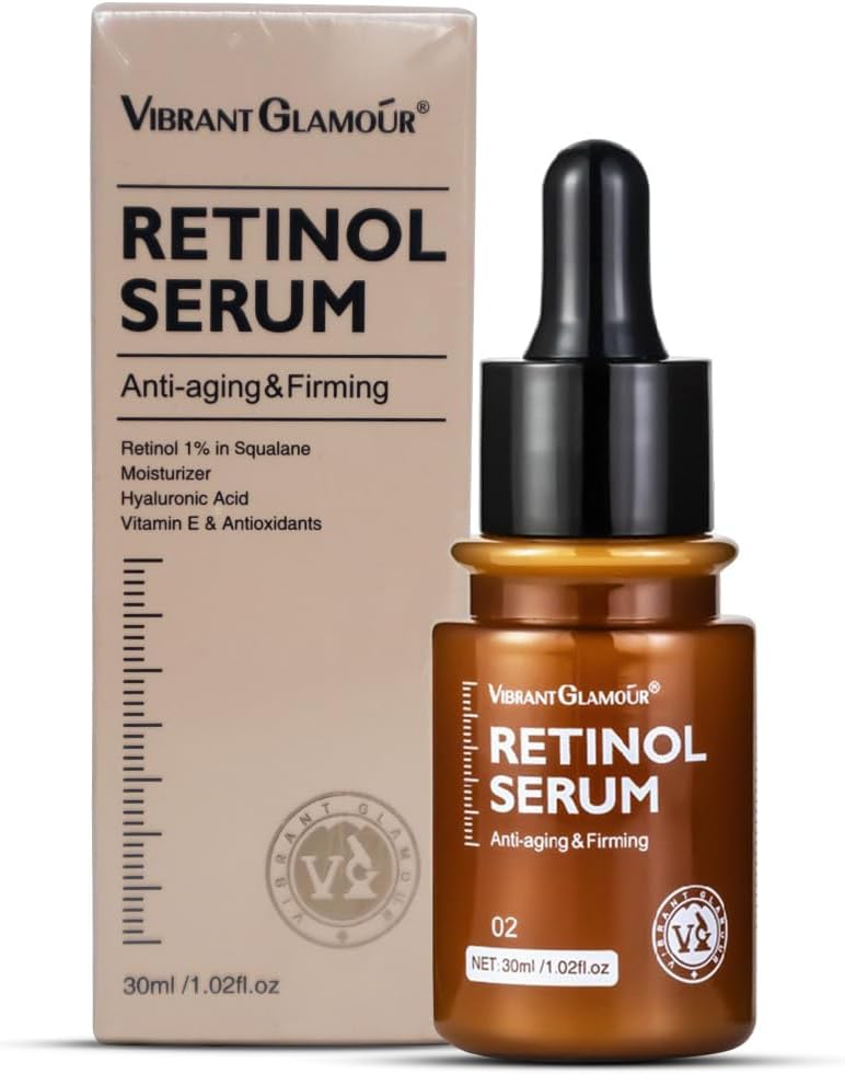 VIBRANT GLAMOÚR Anti-Aging Retinol Face Serum - Rejuvenate with Natural Ingredients - Cruelty-Free Skincare - 30ML 1 VIBRANT GLAMOÚR Anti-Aging Retinol Face Serum - Rejuvenate with Natural Ingredients - Cruelty-Free Skincare - 30ML