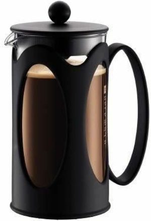 Bodum Kenya Plastic French Press Coffee Maker, Black, 1 Litre, Bd-10685-01