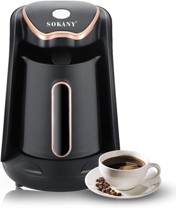 Labymos Electric Turkish Coffee Maker Machine with 250ml/1 Cup Coffee Pot Single Serve Espresso Maker 600W Heating Coffee Pot 5 Minute Quick Making with Induction -drip Function