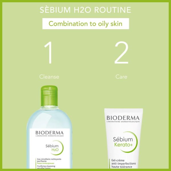 ⁦Bioderma Sebium H2O Purifying Cleansing Micelle Solution by for Unisex - 3.33 oz Cleanser⁩ - الصورة ⁦4⁩