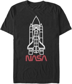 Fifth Sun mens Nasa Minimal Shuttle T-Shirt