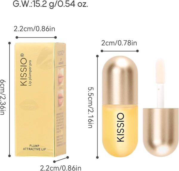 ⁦KISSIO Lip Plumper,Color Lip Plumper Gloss,Lip Enhancer,Plant Extracts Plumping Lip Serum,Moisturizing Lip Gloss for Fuller Lips and Hydrated Beauty Lips 5.5ml,05 Dogwood⁩ - الصورة ⁦6⁩