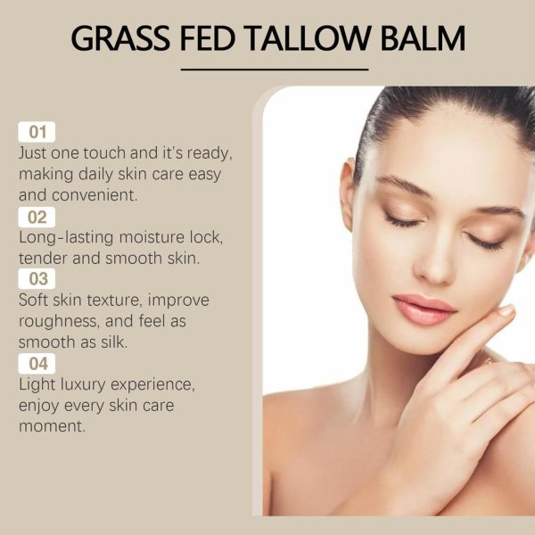 ⁦Range Beef Tallow Moisturizer, Primalrange Tallow Skin Care for Men and Women, Nourishing and Hydrating Body Balm, Grass Fed Beef Tallow For Skin, Natural Beauty of Beef Tallow Moisturiser, 1 Jar⁩ - الصورة ⁦2⁩