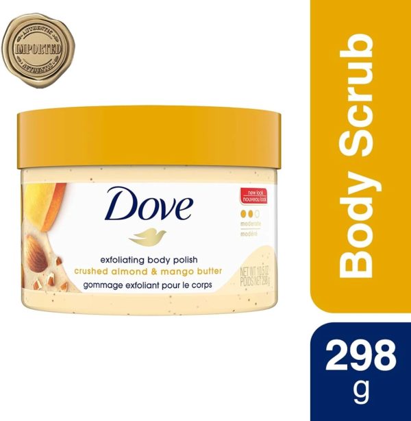 ⁦Dove Crushed Almond & Mango Butter Exfoliating Body Polish Scrub - 10.5 fl oz⁩ - الصورة ⁦2⁩