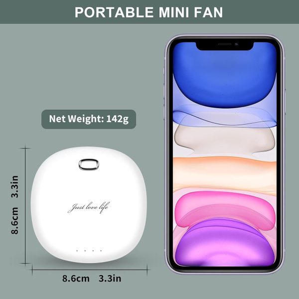 ⁦Mini Necklace Fan, Mini Handheld Fan with Lanyard Compact Travel Fan Lanyard Fan Wearable Fan Personal Necklace Fan Mini Cooling Fan Mobile Fan for Kids Woman Camping Outdoor Home Office Travel⁩ - الصورة ⁦6⁩