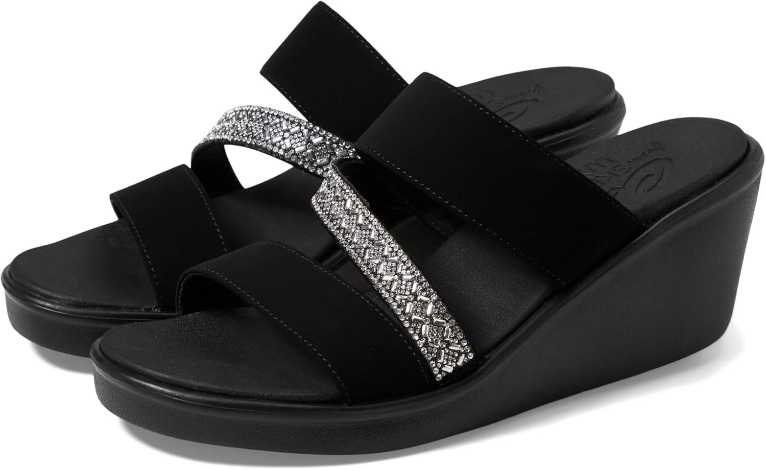 Skechers Rumble on - Social Glam womens Wedge Sandal