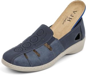VJH confort Women’s Loafers, Slip-on Round Toe Light Weight Comfort Casual Walking Shoes