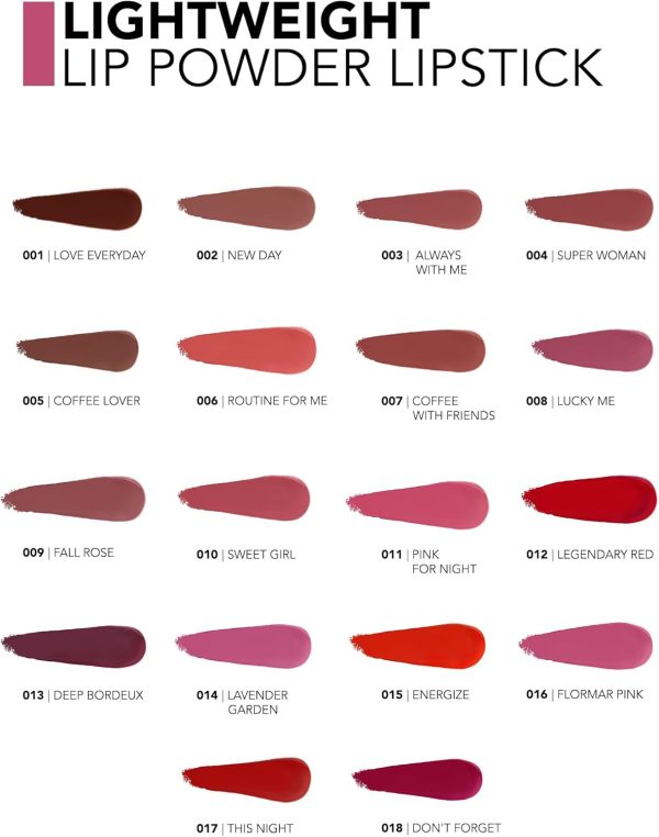 ⁦Flormar Lightweight Lip Powder 003 Always With Me⁩ - الصورة ⁦7⁩