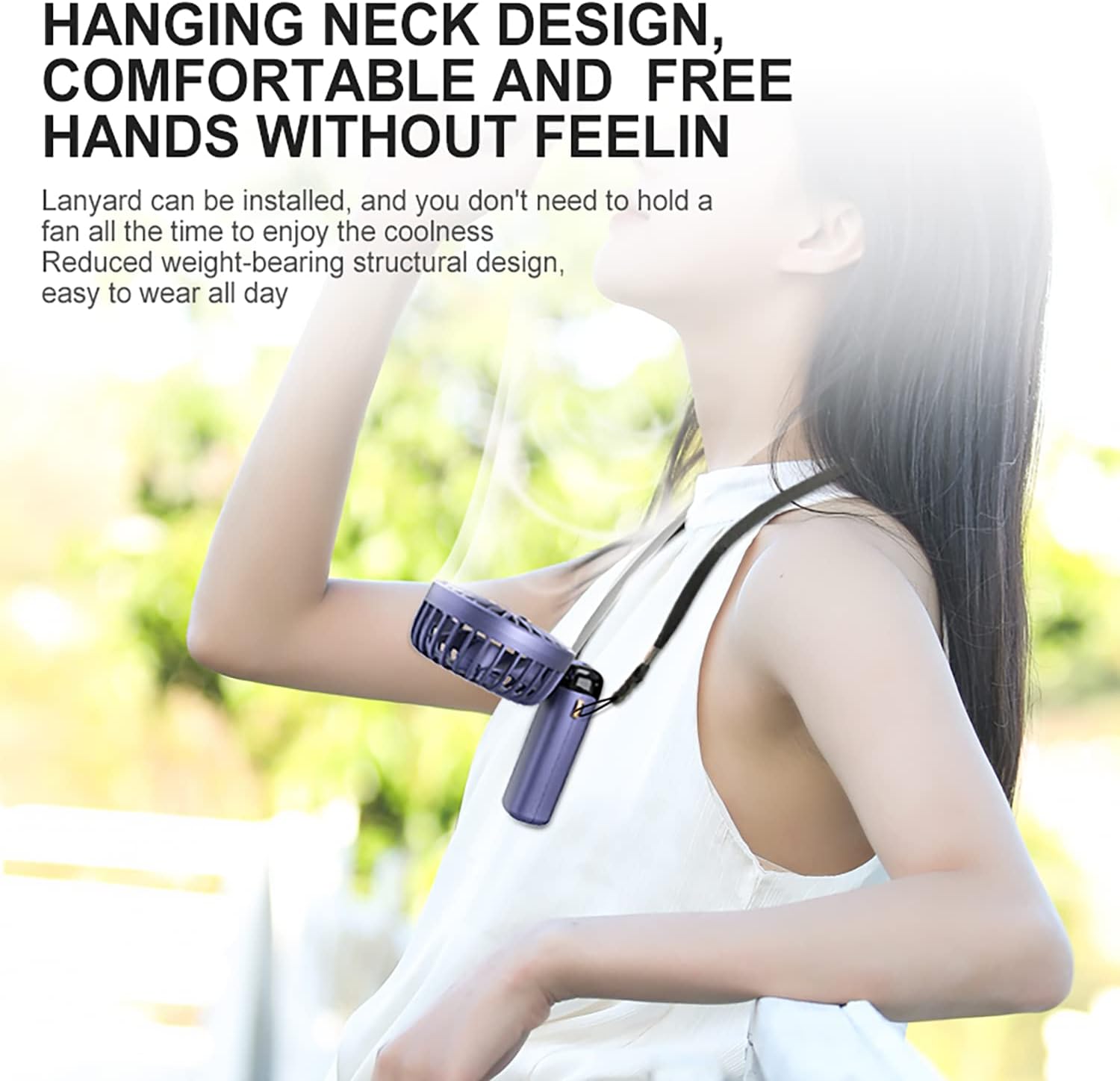 KRCIQMV Portable Handheld Fan,Mini Personal Foldable Hand Fan,5000mAh USB Rechargeable, 5 Adjustable Speeds Desk Table Fan with Lanyard and LED Power indicator (White) 7 KRCIQMV Portable Handheld Fan,Mini Personal Foldable Hand Fan,5000mAh USB Rechargeable, 5 Adjustable Speeds Desk Table Fan with Lanyard and LED Power indicator (White) - الصورة 7