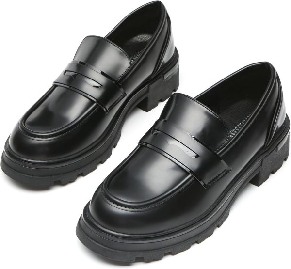 ⁦Bernal Chunky Loafers for Women Platform Fashion Comfortable Slip-On Business Shoes with Buckle⁩ - الصورة ⁦5⁩
