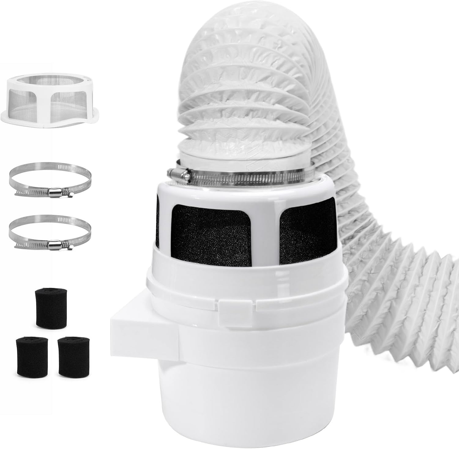 Upgraded Version - VIWINVELA 3 IN 1 Indoor Dryer Vent Kit with White Dryer Vent Hose - Dryer Lint Catcher Water Filter Bucket - Dryer Lint Trap for Electric Dryer 1 Upgraded Version - VIWINVELA 3 IN 1 Indoor Dryer Vent Kit with White Dryer Vent Hose - Dryer Lint Catcher Water Filter Bucket - Dryer Lint Trap for Electric Dryer