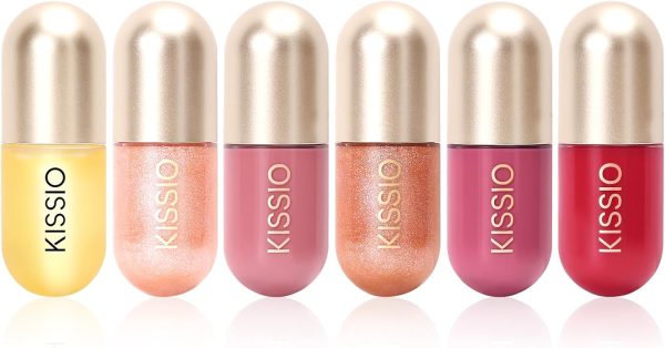 ⁦KISSIO Lip Plumper,Color Lip Plumper Gloss,Lip Enhancer,Plant Extracts Plumping Lip Serum,Moisturizing Lip Gloss for Fuller Lips and Hydrated Beauty Lips 5.5ml,05 Dogwood⁩ - الصورة ⁦7⁩