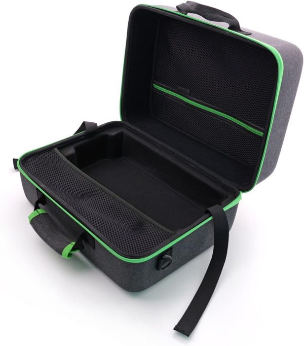 Console Carrying Case for Box Series X S, Protective Hard Shell Travel Bag for Series X for Series S Consoles Controllers, Games, Cables, Portable Hard Disk, Accessories