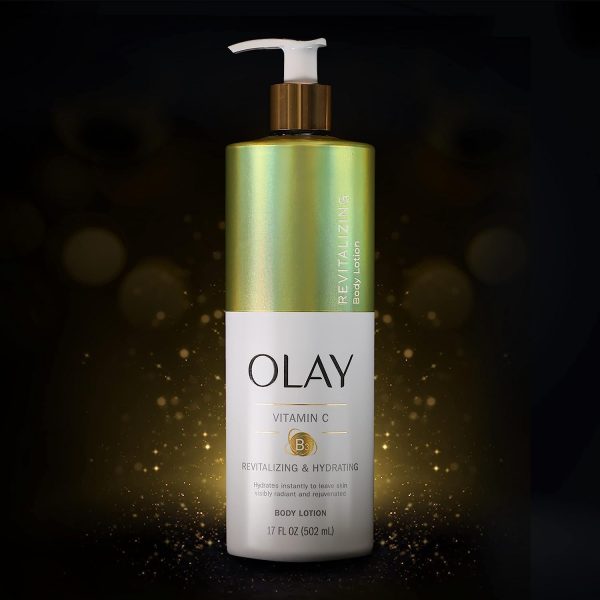 ⁦Olay Revitalizing & Hydrating Body Lotion with Vitamin C, 17 fl oz Pump, Pack of 4⁩ - الصورة ⁦7⁩