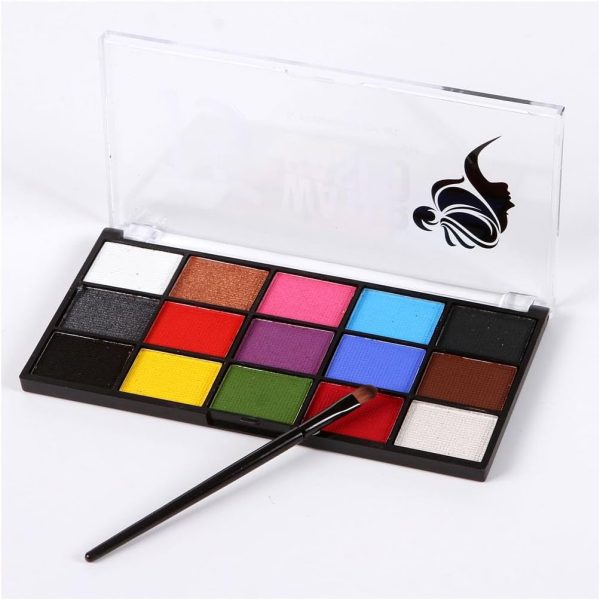⁦Tazweeq 15 Colour Water Based Face Paint, Body Paint, Face Paint Sets, Children's Face Painting Paint Quick Drying⁩ - الصورة ⁦3⁩