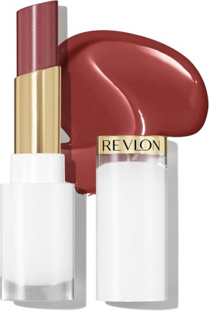 Revlon Super Lustrous Glass Shine Balm, Moisturizing Lip Makeup, Shiny Finish, Made with Hydrating and Nourishing Ingredients for Comfortable Wear, 008 Rum Raisin, 0.11 oz