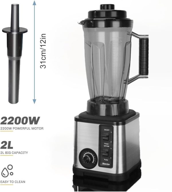 ⁦Linjie Blender, Multi-Function Blender,Food Processor With Chopper & Mill Attachment, For Kitchen - For Ice/Juice/Meat/Nuts⁩ - الصورة ⁦5⁩