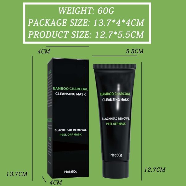 ⁦TERRIFI Blackhead Remover Mask, Activated Charcoal Peel-Off Mask for Deep Cleansing and Purifying, Blackhead Removal for Face and Nose, Suitable for All Skin Types⁩ - الصورة ⁦7⁩