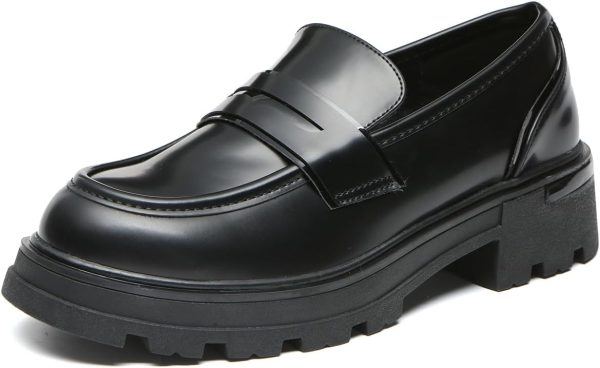 Bernal Chunky Loafers for Women Platform Fashion Comfortable Slip-On Business Shoes with Buckle