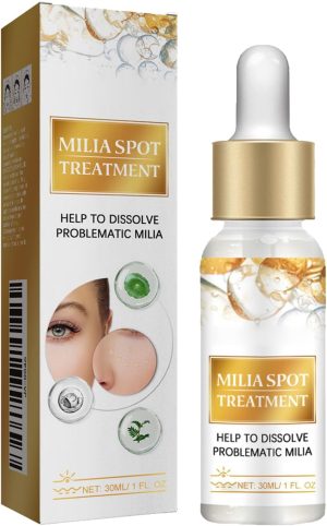 Milia Removal Spot Care,Fat Particle Eye Serum,Eye Serum for Dark Circles Puffiness,Milia Spot Reduce Face Serums,Milia Treatment Spot Remover for Face,30ml,including Cotton Pads Makeup