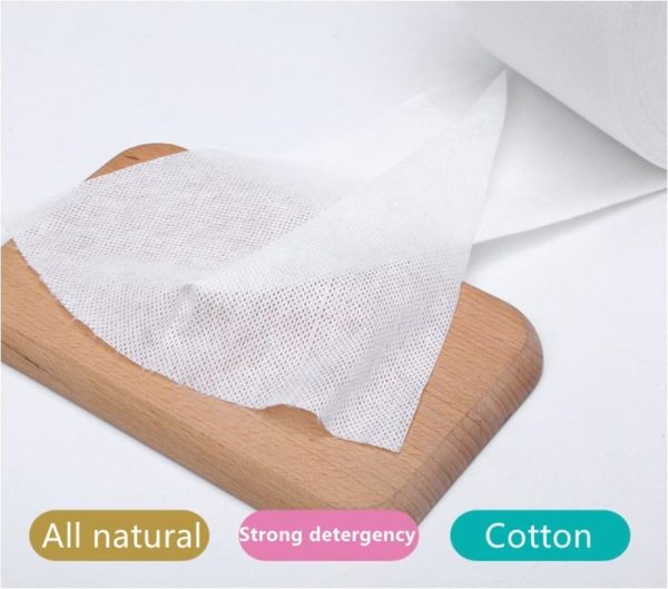 ⁦KASTWAVE Disposable Face Towel for Dry and Wet Use, 100% Cotton Facial Tissue, Ultra Thicked Facial Cleansing Towels, Multi-Purpose Dry Wipes for Makeup Removing, Sensitive | Baby Skincare⁩ - الصورة ⁦2⁩