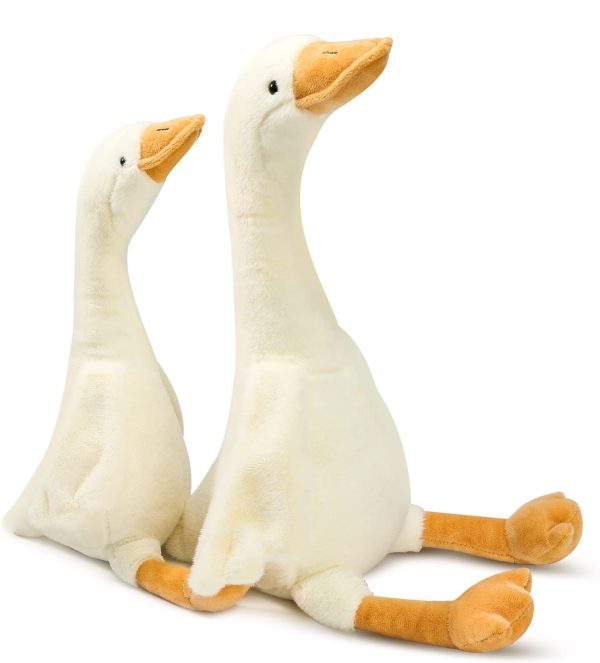 ⁦KASTWAVE Swan Stuffed Toy 19.7 Inch, Soft Smooth Plush Goose, Perfect Gift for Boys and Girls, White Animal Plushie Ideal for Children⁩ - الصورة ⁦5⁩