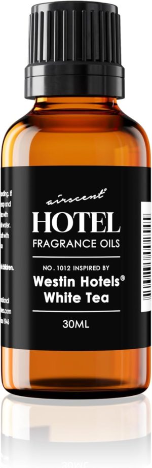 Hotel Diffuser Oil Inspired by Westin White Tea Hotel Scent - AirScent No. 1012 Fragrance Oil Blend - 30 mL, 1 fl oz Glass Dropper Bottle for Aromatherapy Diﬀusers and Humidifiers