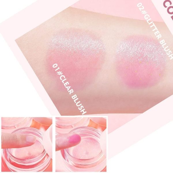 ⁦SWIUKPHE Moisturizing Color Changing Blush, Waterproof Blush Gel, Cheeks & Lips Gloss Glossy Shiny Finish Blush⁩ - الصورة ⁦7⁩