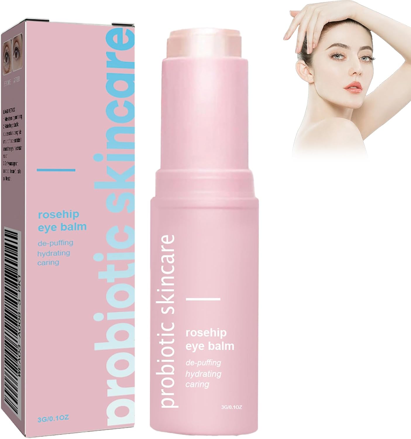 Lyaqbe Rosehip Eye Cream Stick,Brighten Eye Cream Stick,Hydrate and Moisturize Eyes Balm Stick,Reduce Fine Lines Under the Eyes,Daily Care 1 Lyaqbe Rosehip Eye Cream Stick,Brighten Eye Cream Stick,Hydrate and Moisturize Eyes Balm Stick,Reduce Fine Lines Under the Eyes,Daily Care