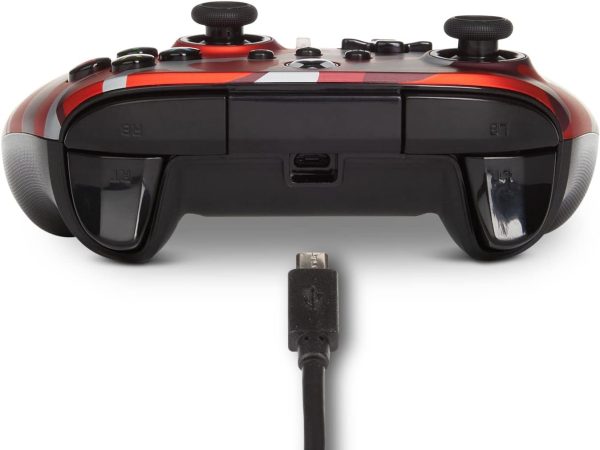 ⁦PowerA Xbox Series X Enhanced Wired Controller (Metallic Red Camo)⁩ - الصورة ⁦7⁩