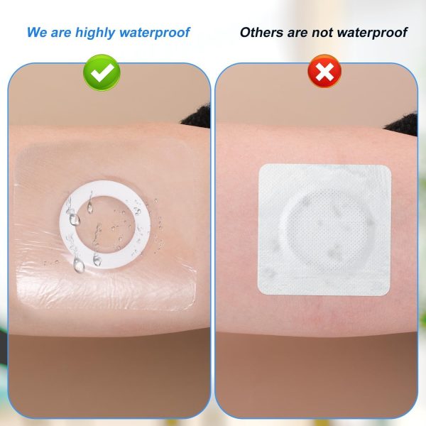 ⁦30PCS Castor Oil Pack Wrap, Self-Adhesive Castor Oil Belly, Button Patch Belly, Button Cleaner, Castor Oil Pads Cover, Absorbent Castor Oil Wraps Castor Oil Belly Wrap for Belly Button⁩ - الصورة ⁦3⁩