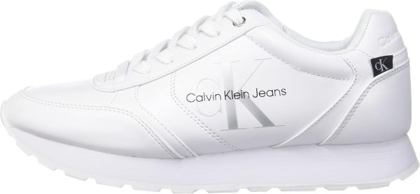 ⁦Calvin Klein Women's Cayle Sneaker, White, 8.5⁩ - الصورة ⁦8⁩