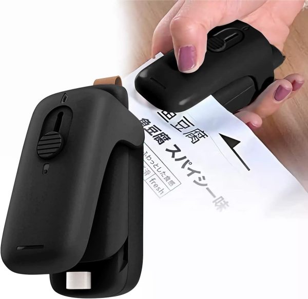 ⁦Senbos Vacuum Sealer, 2 in 1 Mini Heat Sealer & Cutter, Portable Bag Resealer Machine, Food Saver for Plastic Bags, Snack, Cookies, Fresh⁩ - الصورة ⁦7⁩