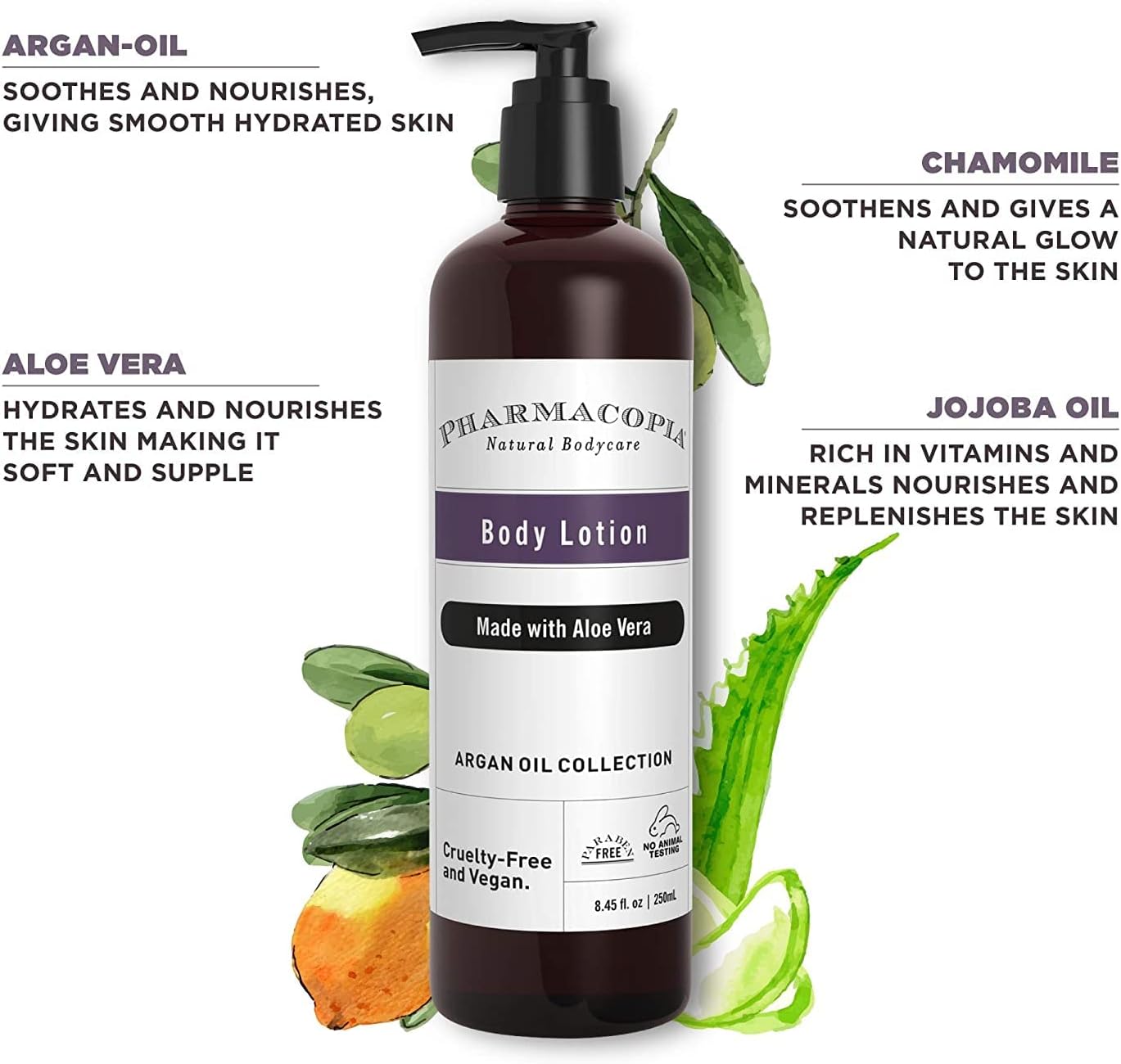 Kimirica Pharmacopia Argan Oil and Aloe Vera Organic Body Lotion for Dry Skin 250 ml 5 Kimirica Pharmacopia Argan Oil and Aloe Vera Organic Body Lotion for Dry Skin 250 ml - الصورة 5