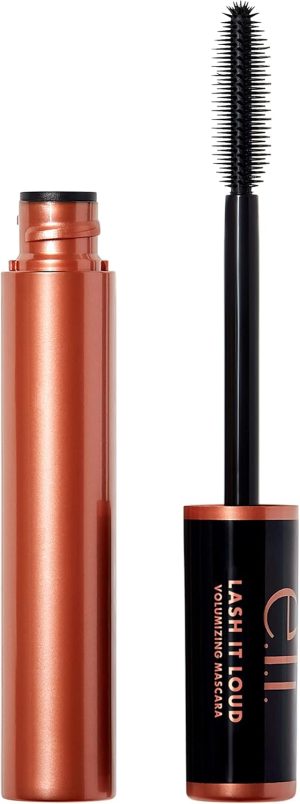 e.l.f. Lash It Loud Mascara, Volumizing & Intensely Pigmented Formula For Fuller & Bolder Lashes, Adds Dimension, Vegan & Cruelty-Free, Black, 1.1 Oz