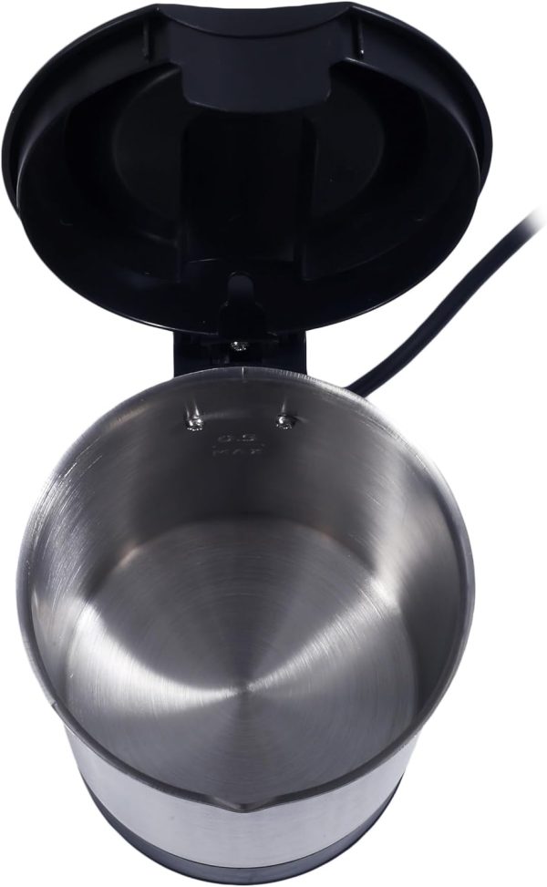 ⁦CLIKON STAINLESS STEEL KETTLE- 0.5 LITRE 1500W SMART POWER -OFF TECHNOLOGY ●304 STAINLESS STEEL HEATING PLATE - CK5132⁩ - الصورة ⁦5⁩