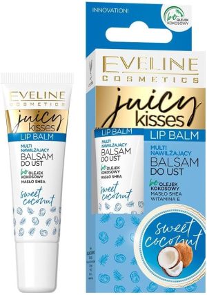Eveline Cosmetics Juicy Kisses Lip Balm Sweet Coconut, 12 ml