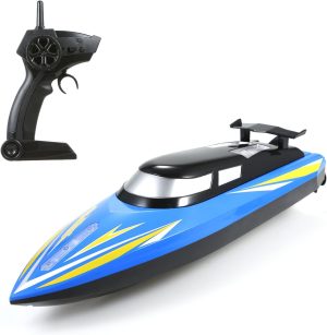 Eacam RC Boat Remote Control Boats 25km/h 2.4GHz Large Size RC Boat Toy Gift for Kids Adults Boys 3-speed Low Battery Alarm