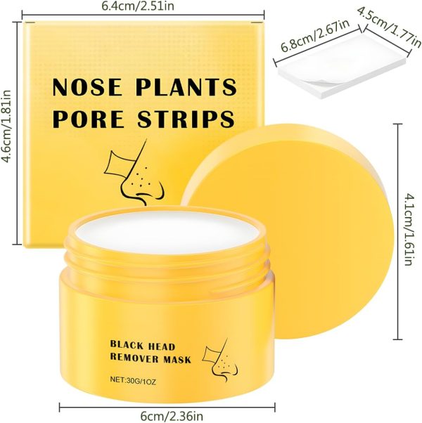 ⁦YOUSHEME 2pcs Pore Strips,Deep Cleansing Pore Strips,Nose Plants Blackhead Remover with 100 PCS Strips, Blackhead Remover Peel off Mask from Face & Nose⁩ - الصورة ⁦7⁩