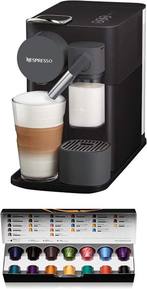 Nespresso by De'Longhi Lattissima One Original Espresso Machine with Milk Frother by De'Longhi, Black