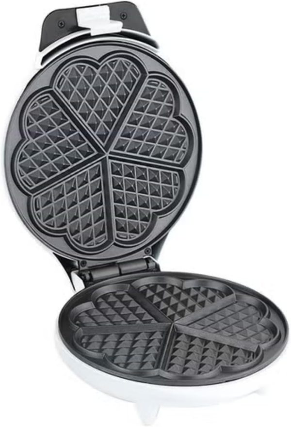 ⁦Halamodo Heart Waffle Maker - Make 5 Heart-Shaped Waffles, Nonstick, Easy to Clean, Electric Griddle Iron⁩ - الصورة ⁦7⁩