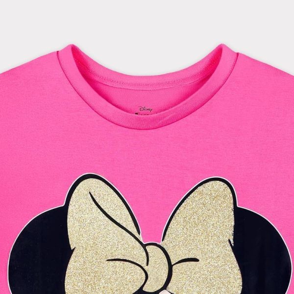 ⁦Disney Girls Disney Minnie Mouse Kids Girls Short Sleeves T-Shirt Western (pack of 1)⁩ - الصورة ⁦3⁩